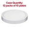 Clear Flat Round Disposable Plastic Dinner Plates - 10" (120 Plates)
